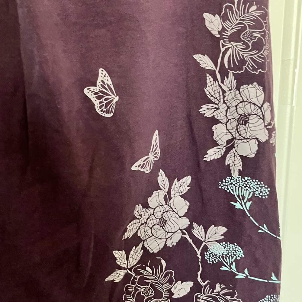 Soma Plum Women's  Floral Lounge Sleepwear Set size L - Picture 2 of 5